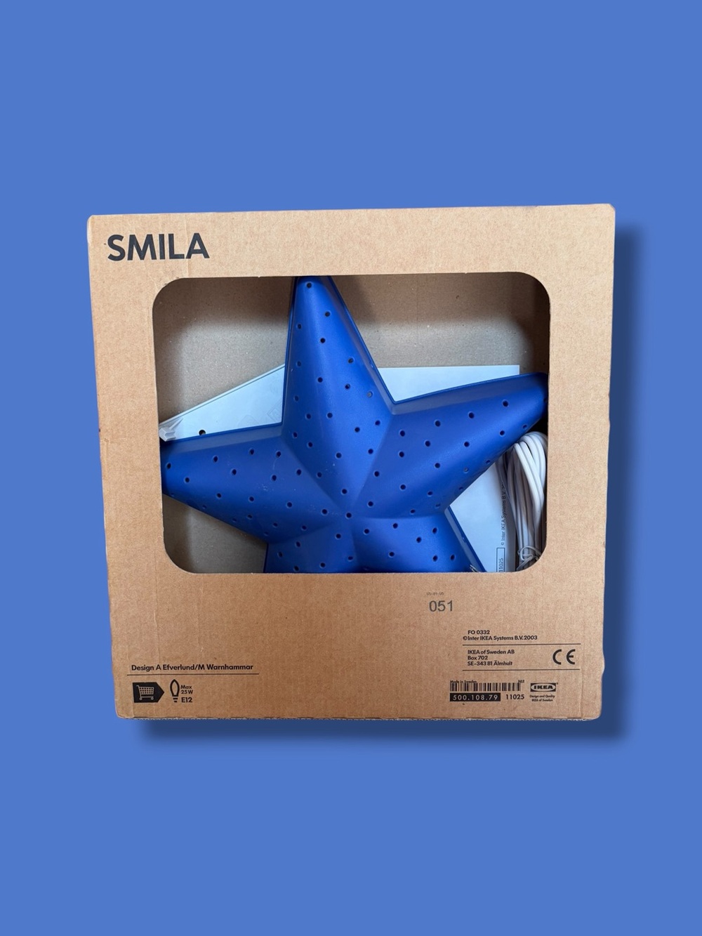 SMILA Blue Star Night Light IKEA NIB